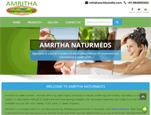 Tablet Screenshot of amrithaindia.com